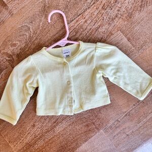 Carters yellow baby cardigan sweater